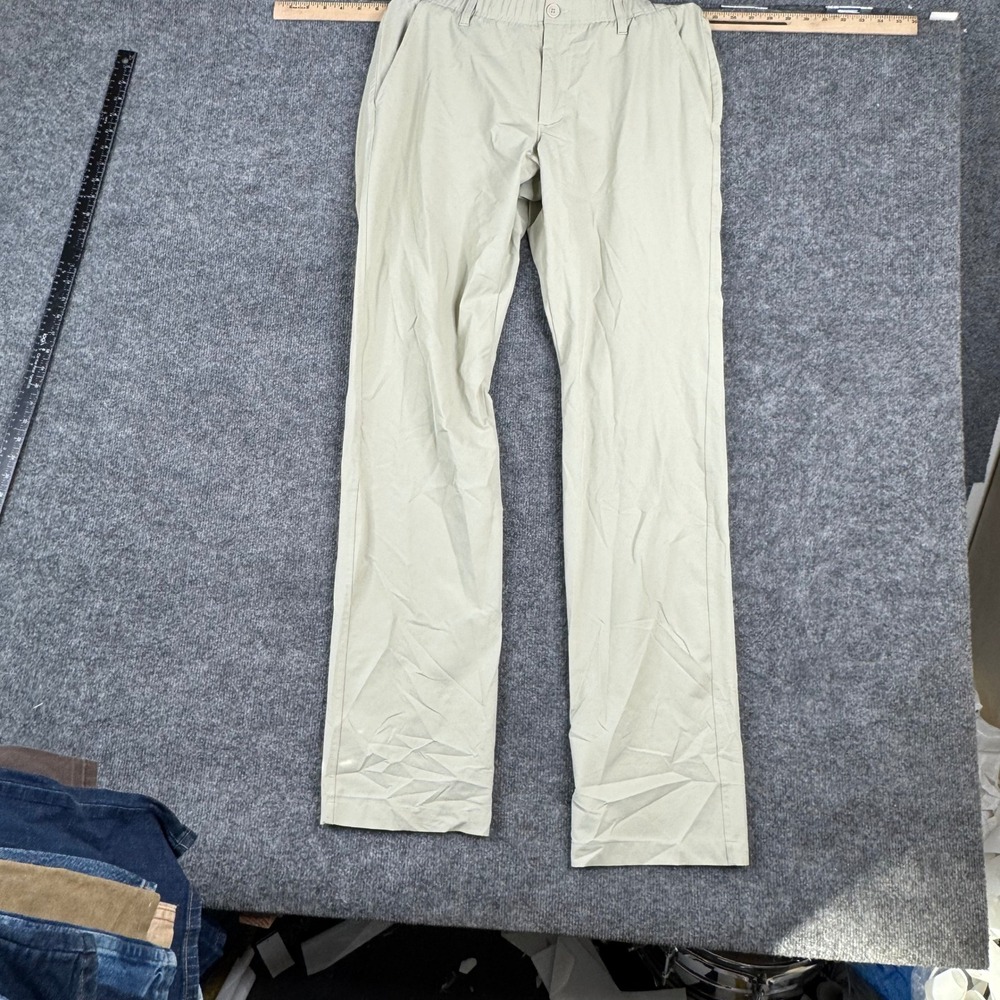 Under Armour Pants Mens Size 36 Beige Stretch Performance Flat Front Golf Chino